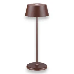 Lampade Da Tavolino Esterno-Ideal Lux Lampada da tavolo per esterno ip54 pure tl portatile corten led