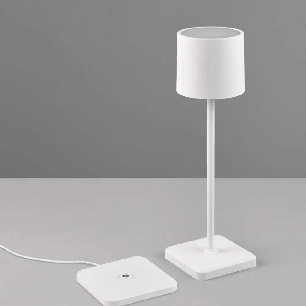 Lampade Da Tavolino Esterno-Selezionato da Mazzolaluce Lampada da tavolo per esterno senza fili bianca led ricaricabile