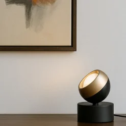 Lampade Da Tavolo-Selezionato da Mazzolaluce Lampada da tavolo per illuminare quadri nero caffe orientabile led 5w cct dimmerabile