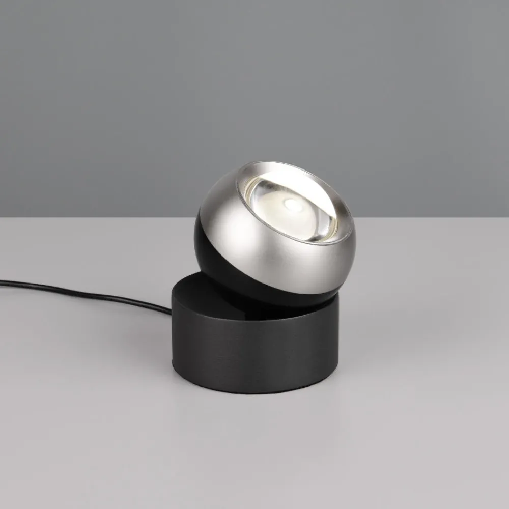 Lampade Da Tavolo-Selezionato da Mazzolaluce Lampada da tavolo per quadro orientabile sfera nichel nero