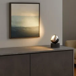 Lampade Da Tavolo-Selezionato da Mazzolaluce Lampada da tavolo per quadro orientabile sfera nichel nero