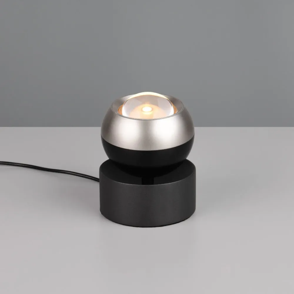 Lampade Da Tavolo-Selezionato da Mazzolaluce Lampada da tavolo per quadro orientabile sfera nichel nero