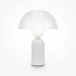 Lampade Da Tavolo-Selezionato da Mazzolaluce Lampada da tavolo per salone moderna bianca in metallo e ceramica