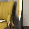 Lampade Da Tavolo-Eglo Lampada da tavolo per soggiorno moderno nero oro barbotto