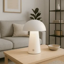 Lampade Da Tavolo-Selezionato da Mazzolaluce Lampada da tavolo portatile bianca led 3000k dimmerabile usb ricaricabile