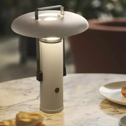 Lampade Da Tavolino Esterno-Linea Light Lampada da tavolo portatile senza fili camping bianca