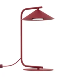 Lampade Da Tavolo-Selezionato da Mazzolaluce Lampada da tavolo rossa design moderna cono in metallo