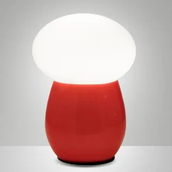 Abat Jour-Fabas Luce Lampada da tavolo rossa design moderna in vetro freddy