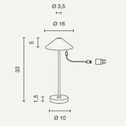 Lampade Da Tavolino Esterno|Lampade Da Tavolo-Ondaluce Lampada da tavolo salvia senza fili led 3w 3000k lt moon fp