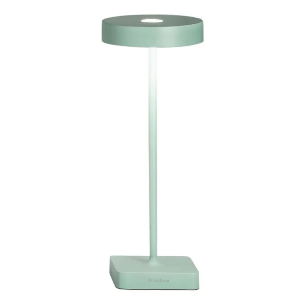 Lampade Da Tavolino Esterno-Ondaluce Lampada da tavolo senza fili lt tap touch dimmer led salvia