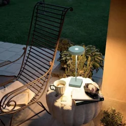 Lampade Da Tavolino Esterno-Ondaluce Lampada da tavolo senza fili lt tap touch dimmer led salvia