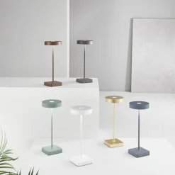 Lampade Da Tavolino Esterno-Ondaluce Lampada da tavolo senza fili lt tap touch dimmer led salvia