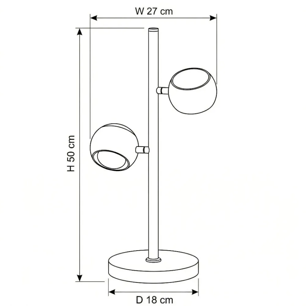Lampade Da Tavolo-Selezionato da Mazzolaluce Lampada da tavolo sfere antracite pesca orientabili led 2300k-65000k