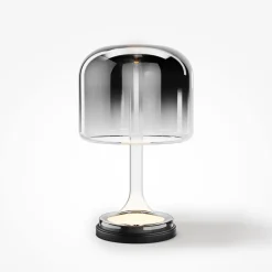 Lampade Da Tavolo-Maytoni Lampada da tavolo spirito vetro fume' nera led 18w 3000k dimmerabile