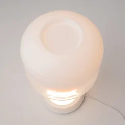 Lampade Da Tavolo-Maytoni Lampada da tavolo spirito per salone vetro fume' bianca led dimmerabile