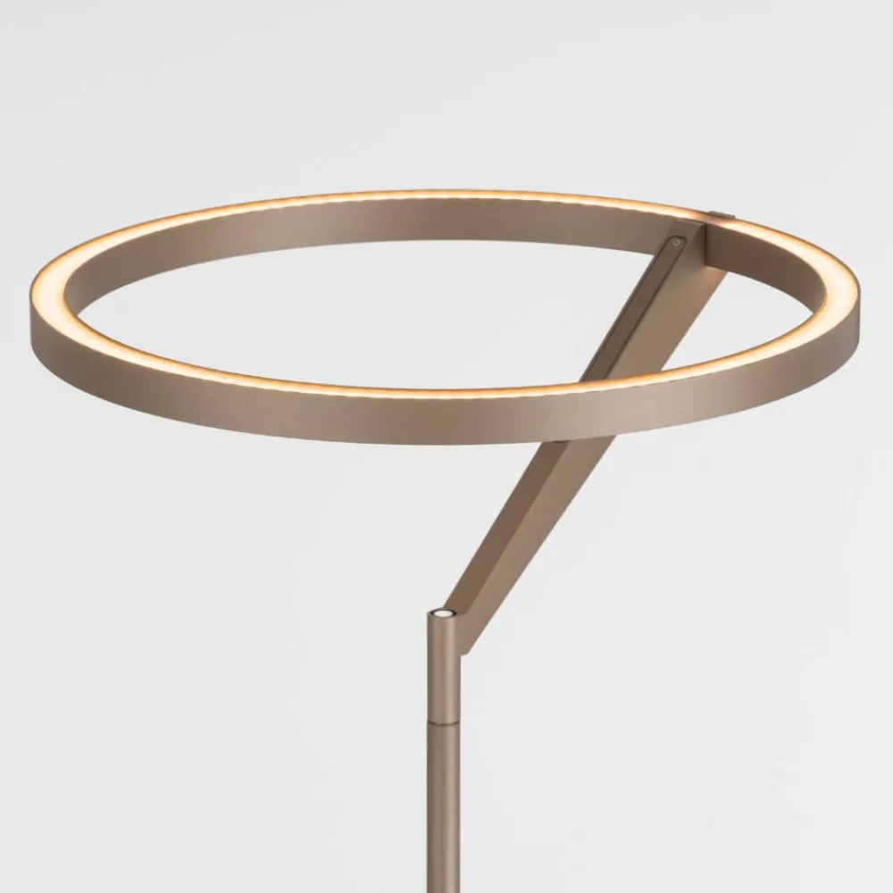 Lampade Da Terra-Selezionato da Mazzolaluce Lampada da terra a piantana moca caffe moderna led 26w 3000k biemissione