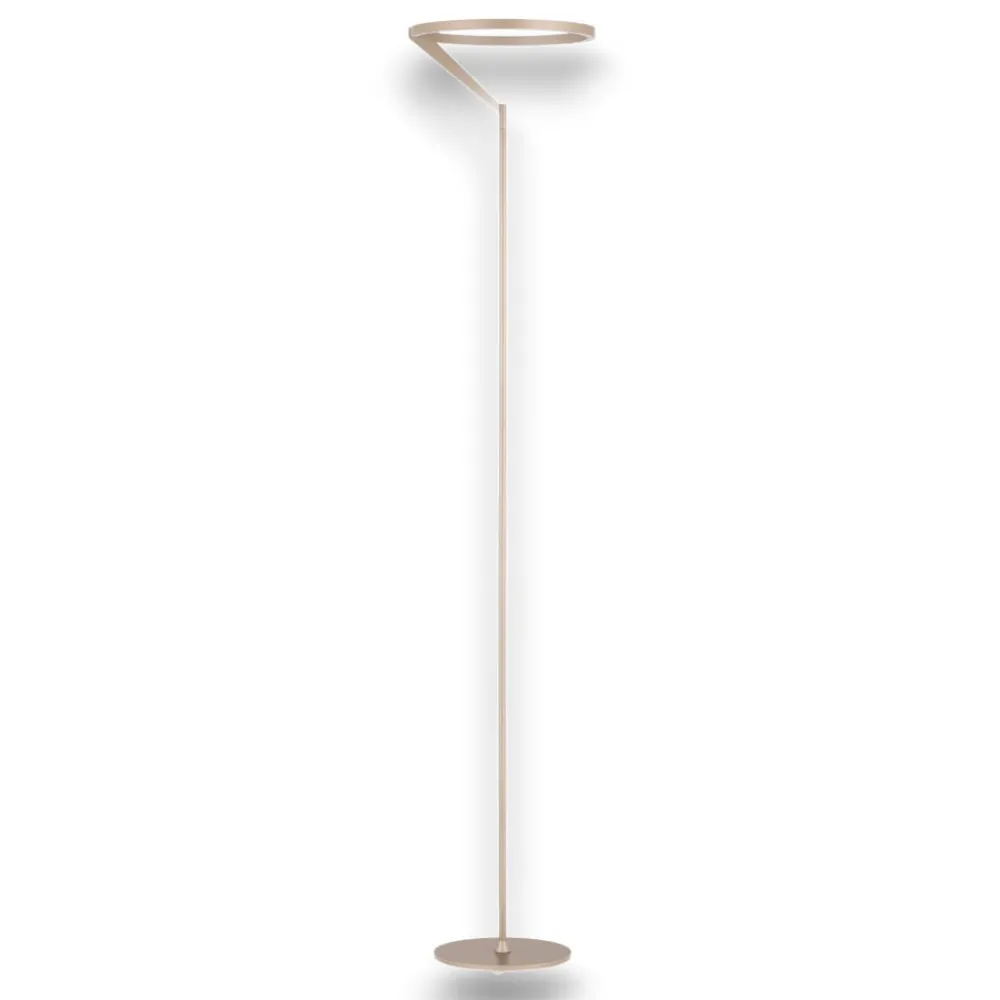 Lampade Da Terra-Selezionato da Mazzolaluce Lampada da terra a piantana moca caffe moderna led 26w 3000k biemissione