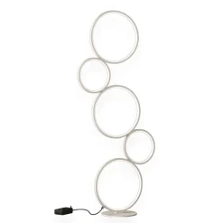 Lampade Da Terra-Selezionato da Mazzolaluce Lampada da terra bianca led 36w 3000k design cerchi