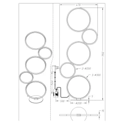 Lampade Da Terra-Selezionato da Mazzolaluce Lampada da terra bianca led 36w 3000k design cerchi