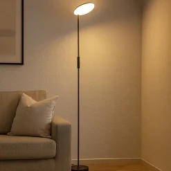 Lampade Da Terra-Selezionato da Mazzolaluce Lampada da terra black nera led 30w 3000k dimmerabile per ufficio