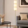 Lampade Da Terra-Selezionato da Mazzolaluce Lampada da terra contemporanea metallo oro vetri bianchi led cct