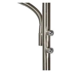 Lampade Da Terra-Selezionato da Mazzolaluce Lampada da terra cromata doppia luce led 20w 3000k dimmerabile