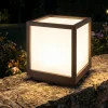 Lampade Da Esterno Giardino-Selezionato da Mazzolaluce Lampada da terra cubo corten per esterno giardino