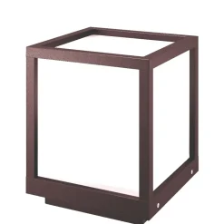 Lampade Da Esterno Giardino-Selezionato da Mazzolaluce Lampada da terra cubo corten per esterno giardino