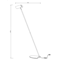 Lampade Da Terra-Selezionato da Mazzolaluce Lampada da terra design moderna da lettura metallo bianco