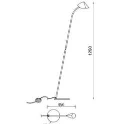 Lampade Da Terra-Selezionato da Mazzolaluce Lampada da terra design moderno nero led 3000k orientabile