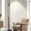 Lampade Da Terra-Selezionato da Mazzolaluce Lampada da terra di legno nero design moderna led orientabile