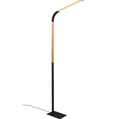 Lampade Da Terra-Selezionato da Mazzolaluce Lampada da terra di legno nero design moderna led orientabile