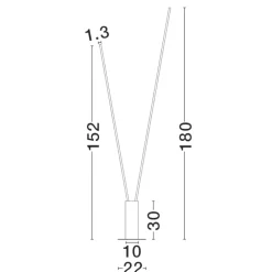 Lampade Da Terra-Selezionato da Mazzolaluce Lampada da terra due luci led 3000k dimmerabile per salotto