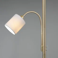 Lampade Da Terra-Selezionato da Mazzolaluce Lampada da terra due luci moderna orientabile colore oro