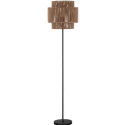 Lampade Da Terra-Selezionato da Mazzolaluce Lampada da terra etnica paralume in paglia h145 cm