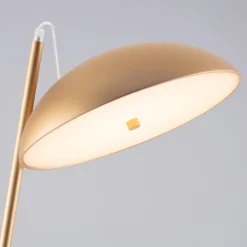 Lampade Da Terra-Selezionato da Mazzolaluce Lampada da terra flut foglia oro moderna led dimmerabile