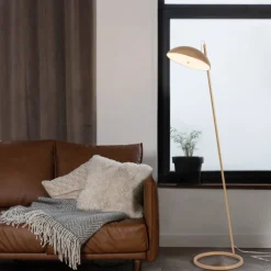 Lampade Da Terra-Selezionato da Mazzolaluce Lampada da terra flut foglia oro moderna led dimmerabile