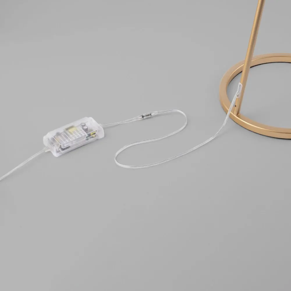 Lampade Da Terra-Selezionato da Mazzolaluce Lampada da terra flut foglia oro moderna led dimmerabile