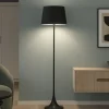 Lampade Da Terra-Ideal Lux Lampada da terra london pt1 nera per salotto