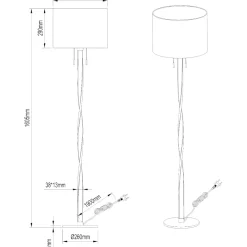 Lampade Da Terra-Selezionato da Mazzolaluce Lampada da terra led 3000k foglia oro paralume nero