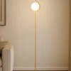 Lampade Da Terra-Selezionato da Mazzolaluce Lampada da terra led 3000k touch dimmer oro legante per salotto