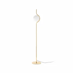 Lampade Da Terra-Selezionato da Mazzolaluce Lampada da terra led 3000k touch dimmer oro legante per salotto