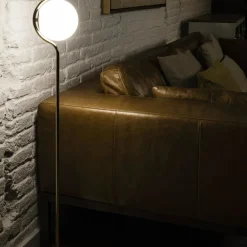 Lampade Da Terra-Selezionato da Mazzolaluce Lampada da terra led 3000k touch dimmer oro legante per salotto