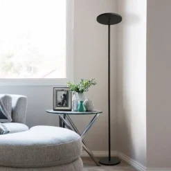 Lampade Da Terra-Selezionato da Mazzolaluce Lampada da terra led 30w 3000k a 5000k dimmerabile nera piantana moderna