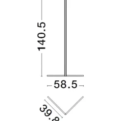 Lampade Da Terra-Selezionato da Mazzolaluce Lampada da terra led 18w 3000k minimale bianco design moderna