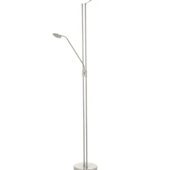 Lampade Da Terra-Eglo Lampada da terra led 22,5w 3000k moderna dimmerabile nickel baya