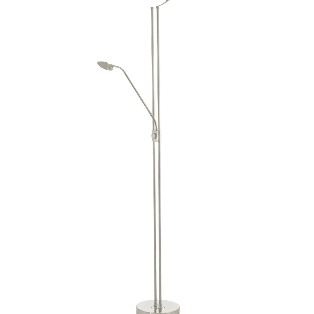 Lampade Da Terra-Eglo Lampada da terra led 22,5w 3000k moderna dimmerabile nickel baya