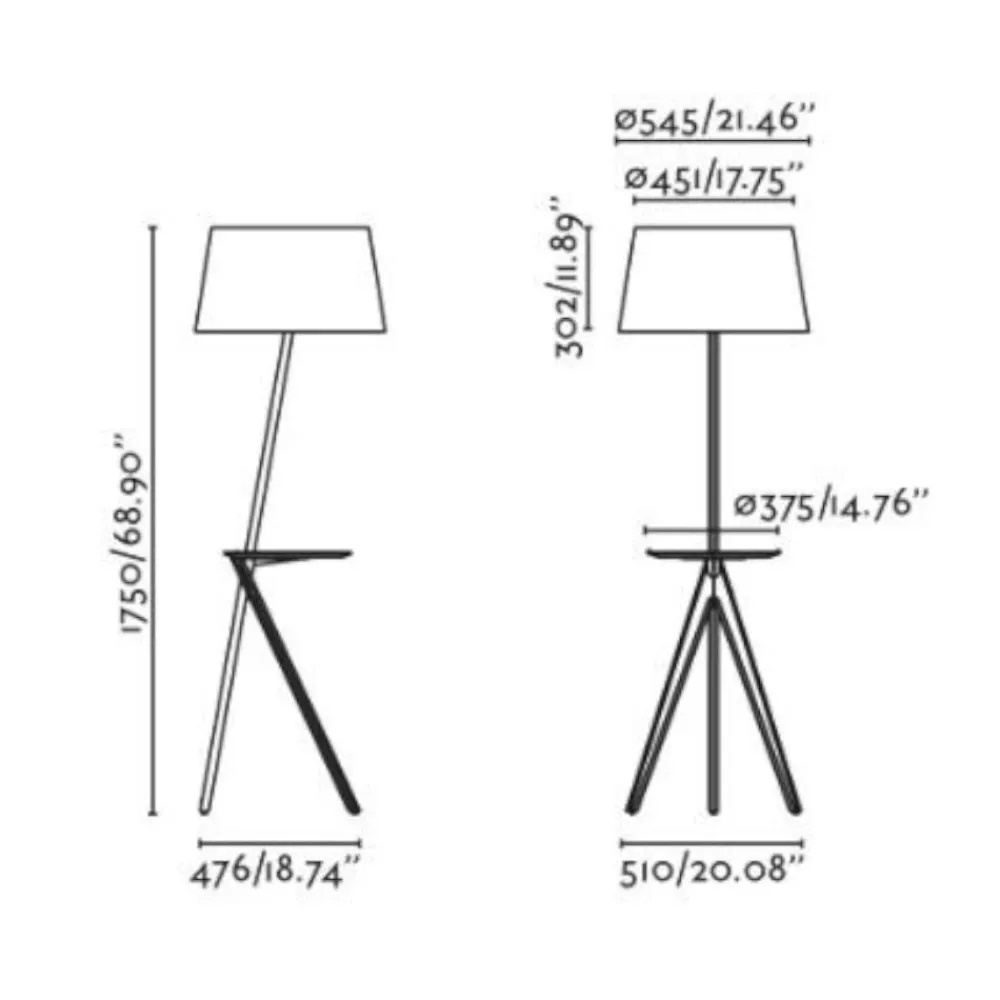 Lampade Da Terra-Selezionato da Mazzolaluce Lampada da terra legno design moderno con mensola per soggiorno living