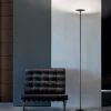 Lampade Da Terra-Linea Light Lampada da terra poe led moderna nera