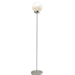 Lampade Da Terra-Miloox Lampada da terra jotto moderna sfera vetro trasparente ambra